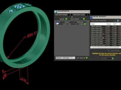 Jewelry Ring 3D print model 25