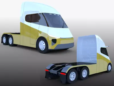 Future truck exterior 3D model