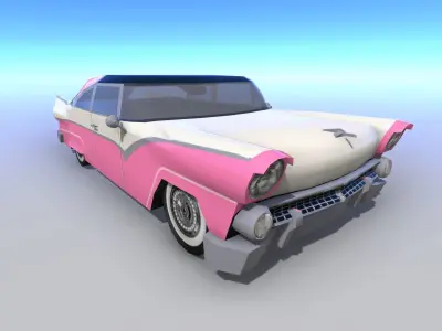 Classic Cars 7-Pack Low-poly 3D model