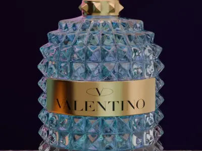 Valentino perfime light blue 3D model product for Advertising 3D model
