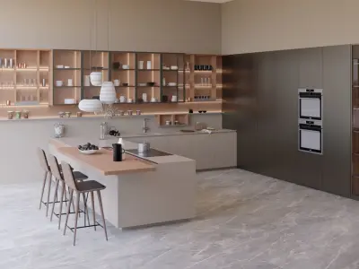 Modern kitchen 3D model - Ernestomeda - Sign model 3D model