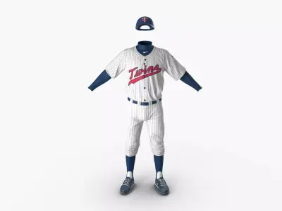 Baseball Player Outfit Twins 2 3D model