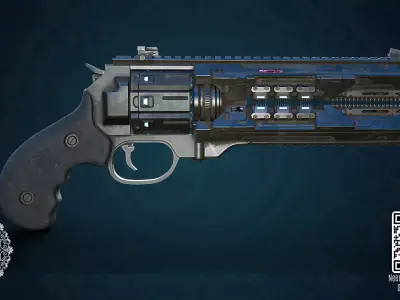 Game Ready Sci Fi Heavy Weapon Low-poly 3D model