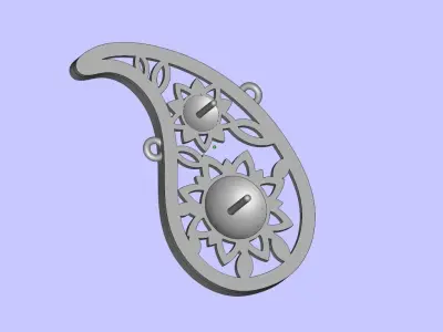 Pearl pendant and bracelet 3D print model