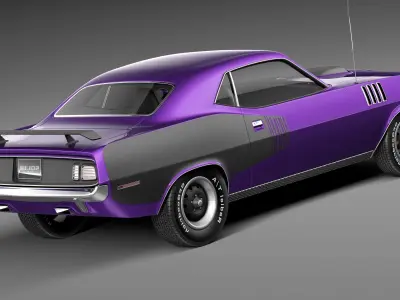 Plymouth Hemi Cuda Barracuda 1971 3D model