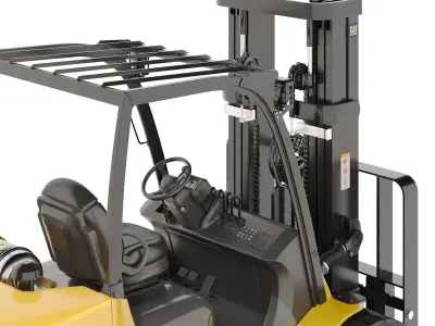 High-Quality CAT Forklift with Transport Equipment  3D model
