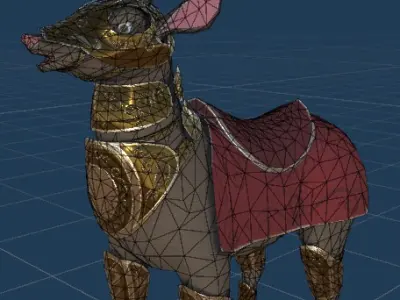 War Deer Unity Game Ready Low-poly 3D model