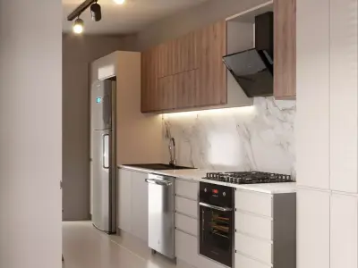 Kitchen Scene 02 3D Model 3D model