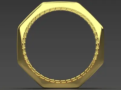 gold man ring mr0186 3D print model