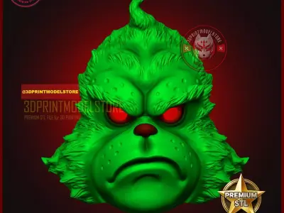 The Grinch Mask Christmas Cosplay Halloween Helmet 3D print model