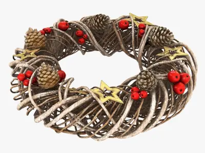 Wreath Christmas 01 3D model