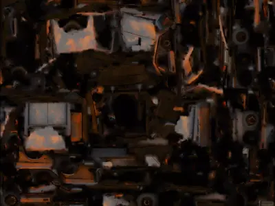 Rusted Abandoned Sedan 3D Model Urban Decay Vehicle Low-poly 3D model