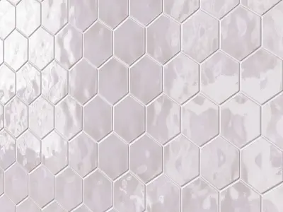 Amadis Art Deco Glossy on Mesh Arctic Wall tiles 3D model