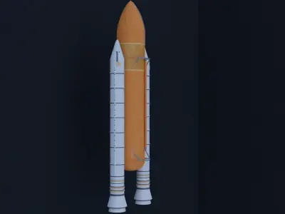 Shuttle External Tank and SRBs 3D model