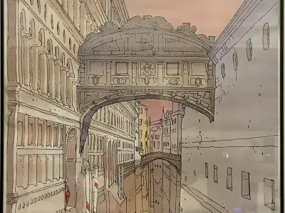 Lithographie Pont des Soupirs Free 3D model