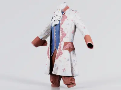Heaven Decorated Historic Costume Low-poly 3D model