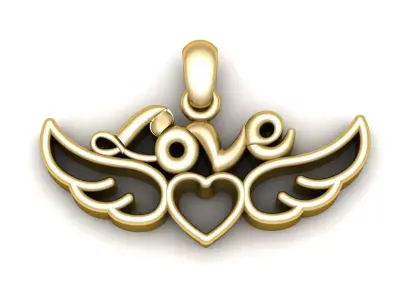 Hip Hop Love Heart Pendant 3d-Printable Model 3D print model