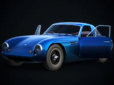 TVR Grantura Authentic Car Game Ready Low-poly 3D model