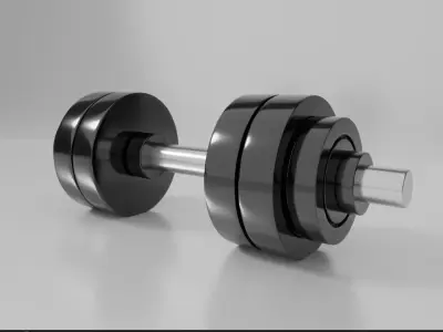 Equipment Gym Dumbbell Weight 3D model 3D model