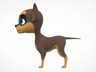 Chihuahua  Low-poly 3D model