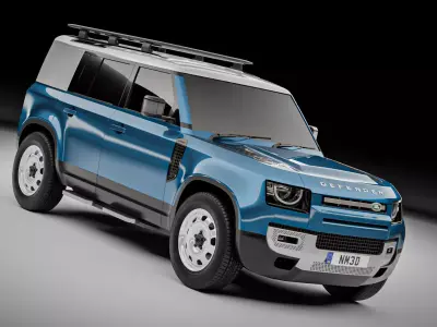 Land Rover Defender 110 Hardtop 2021 3D model