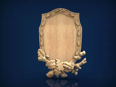 Carved panel painting STL 3D model get