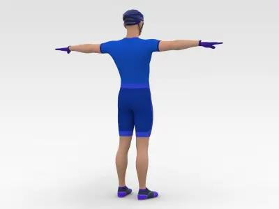 Cyclist 05 3D model