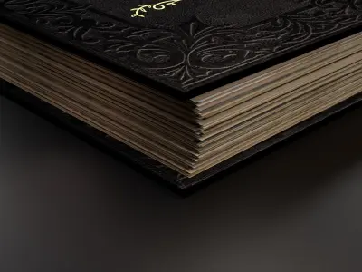Old book with animation  3D model Low-poly 3D model