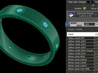 Infinity Diamond Box Band Ring Engagement Fashion Size9 3D print model