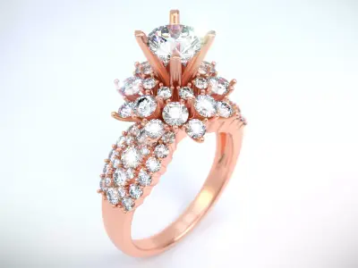 Luxury Engagement Ring 3D print model