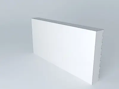 Thin horizontal strip wall Free 3D model