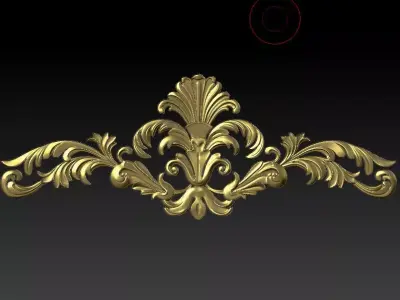 Classic frame of luxurious gold interior inlaid gold leaf  3D model