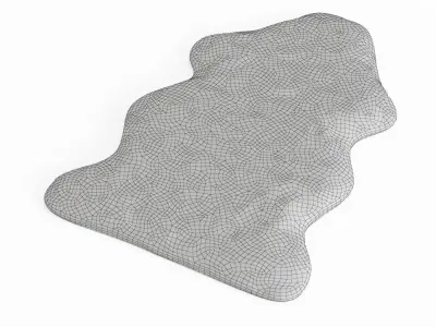 Forsyth New Zealand Sheepskin Skin Rug 3D model