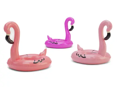 Flamingo Float Ring - Inflatable 3D model