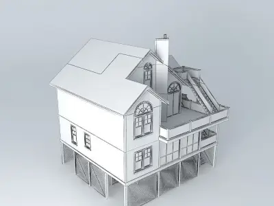 Beach House Free 3D model