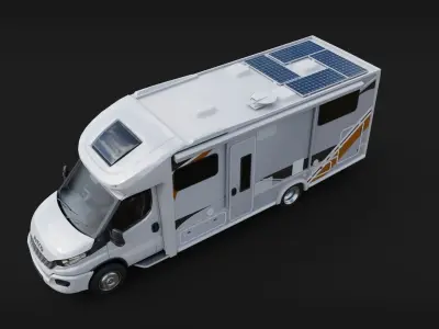 Iveco daily RV Motorhome Low-poly 3D model