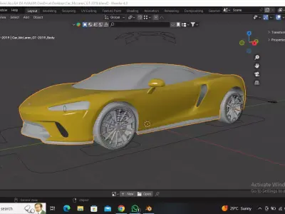 Car 3D Models for Blender - new sport car collection 2024 Low-poly 3D model
