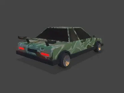 Car LowPoly with textures Collection Free low-poly 3D model