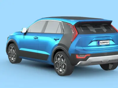 Kia Niro 2023 Low-poly 3D model