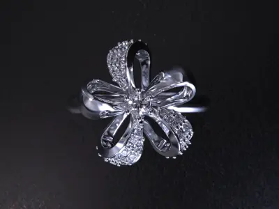Floral Shape Ring for Women 3D print model