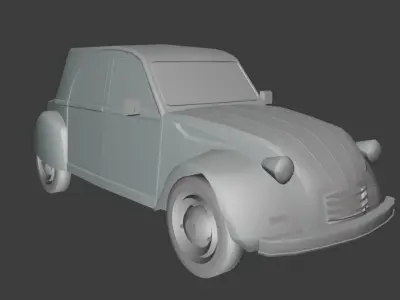 Citroneta citroen Low-poly 3D model