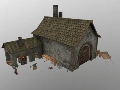  Medieval Blacksmith 3D model