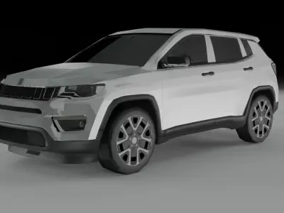 3D Low Poly - Jeep Compass model Low-poly 3D model