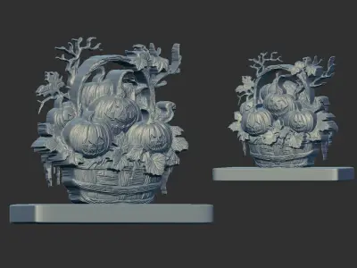 pumpkin basket 3D print model