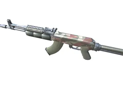 17-AK-105-gun model 3d game ready model Low-poly 3D model Low-poly 3D model