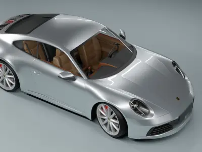 Porshe 911 carrera s coupe 2019 MODEL Low-poly 3D model