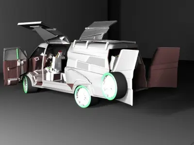 Cinema van concept  3D model