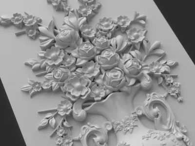 CNC Wall Panel Sculpted Ornament vol 5 3D print model