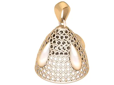NET STYLE GOLD PENDANT 3D PRINTABLE MODEL 3D print model