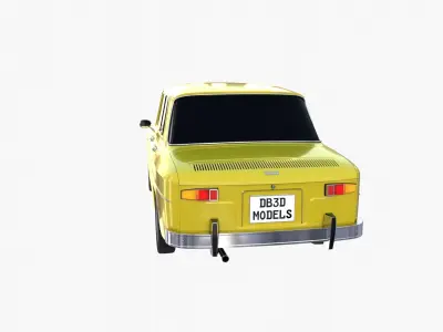 Renault 8 Yellow 3D model